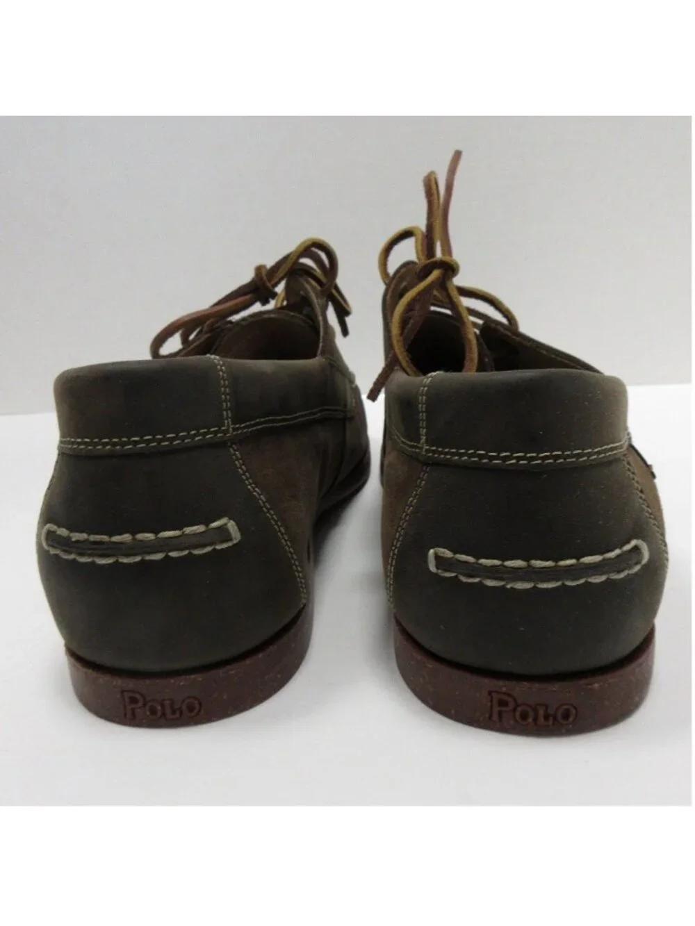 Polo Ralph Lauren Boat Shoes 11.5 D Blackley 4 Eye Oiled Suede Leather